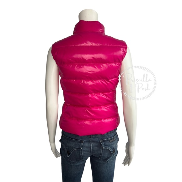 Moncler Bright Pink Puffer Vest Goose Down Padded Hot Pink - Picture 6 of 15